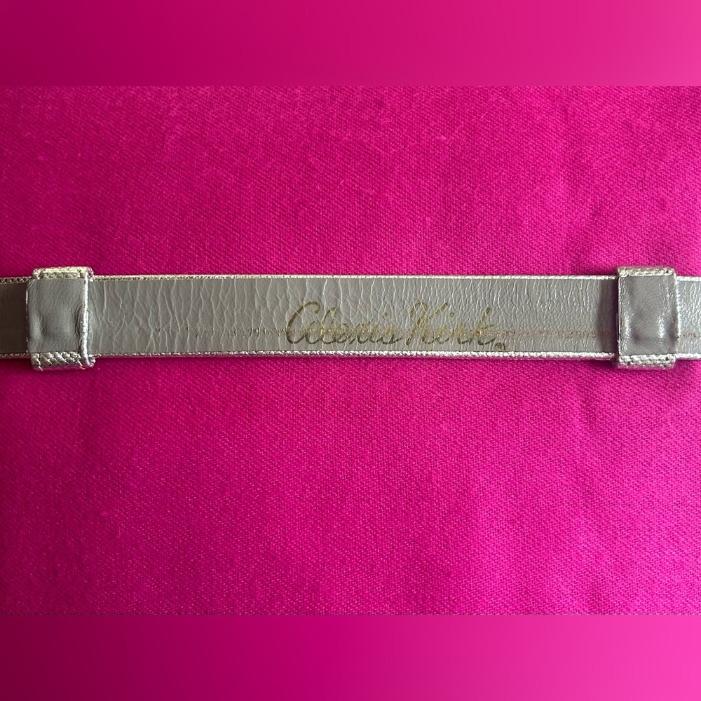 Vintage 1980’s Alexis Kirk Adjustable Silver and Coral Belt - Picture 4 of 7